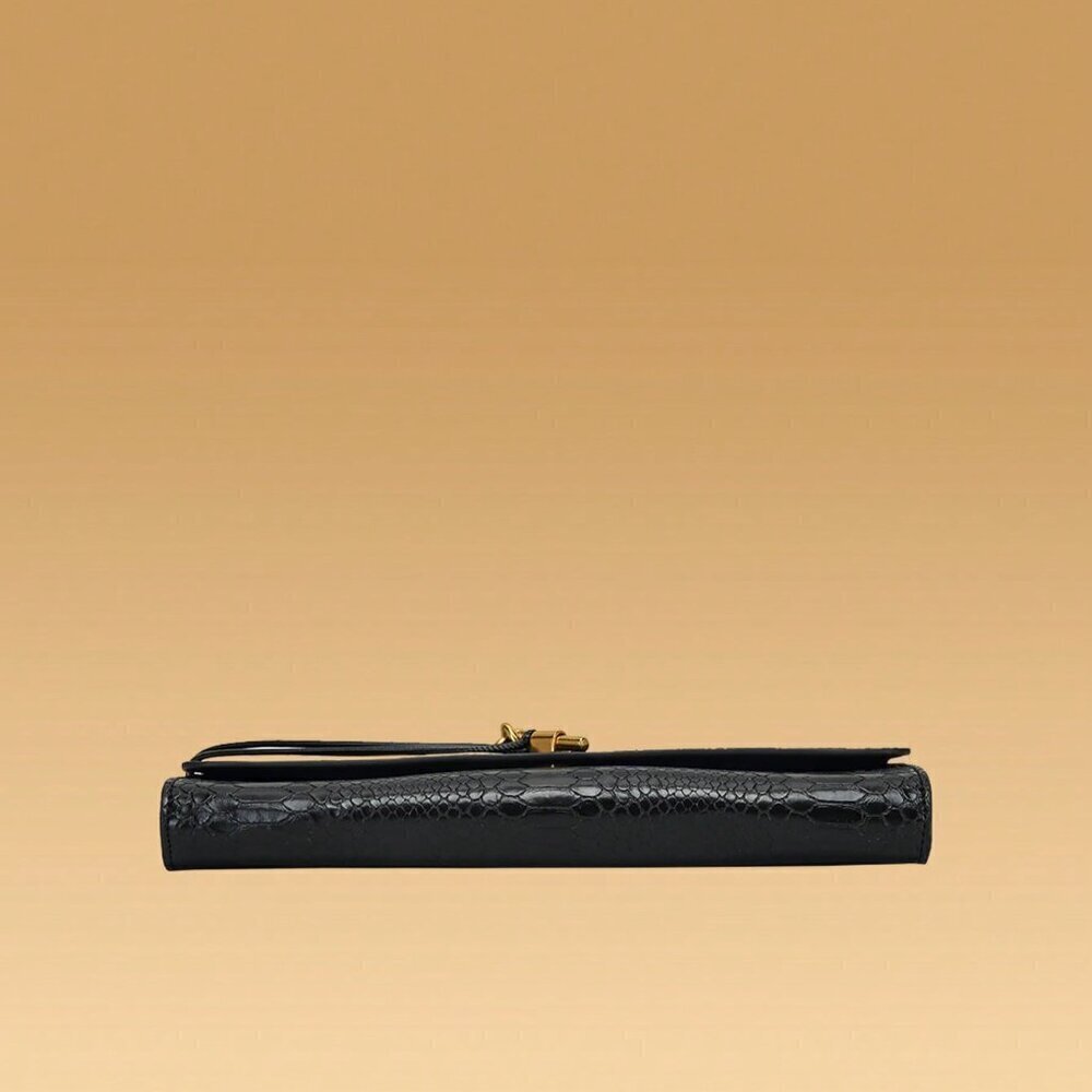 Black Preppy Women's Envelope Handbag - Picture 3 of 8